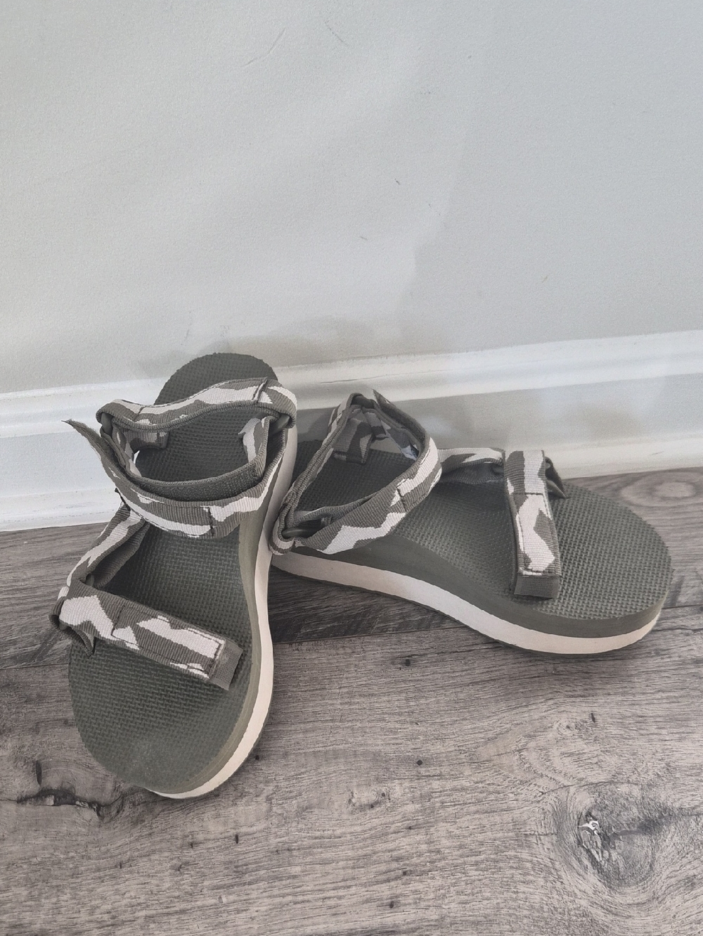 Teva Gray Camo Strap Sandals for Women